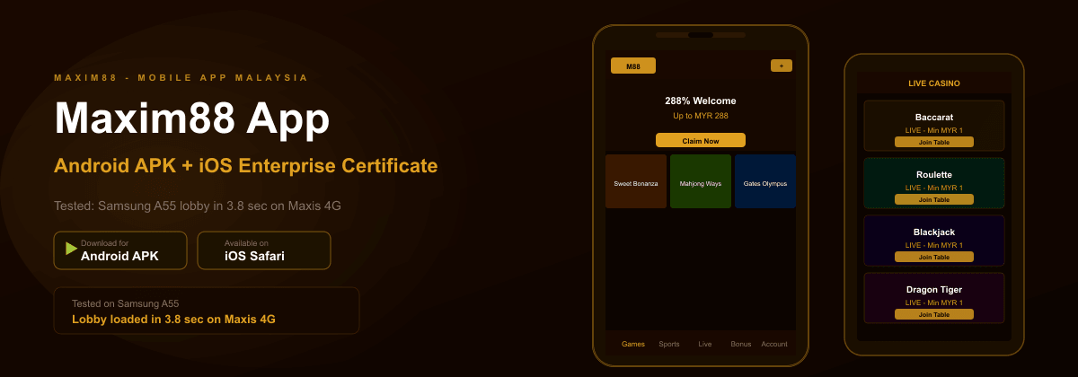 Maxim88 mobile app