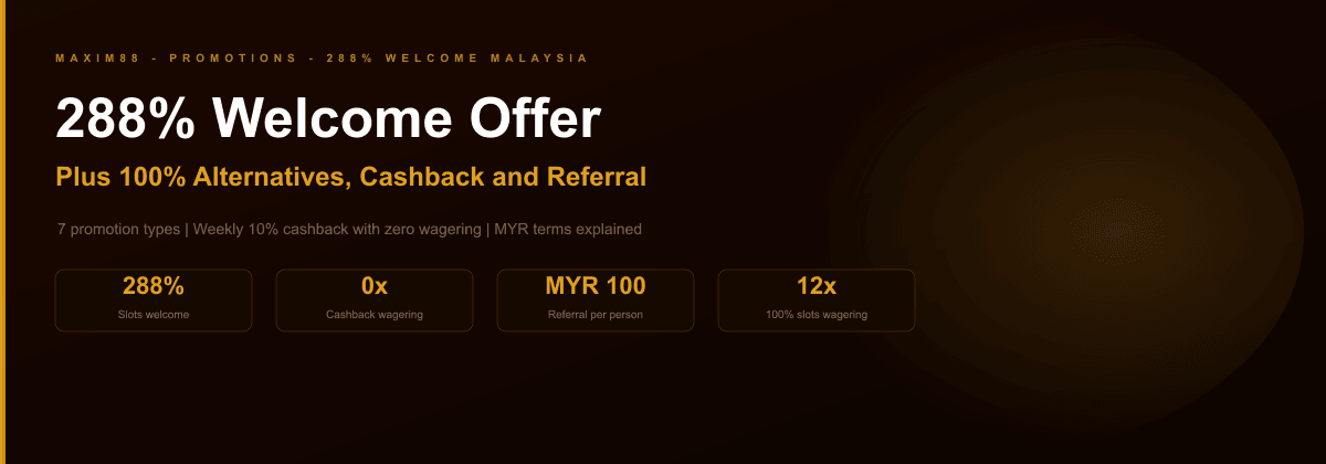 Maxim88 bonus promotions Malaysia